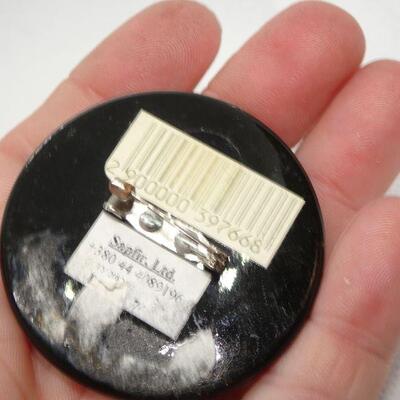 Gorgeous Yellow Flowered Russian Hand Painted Brooch 