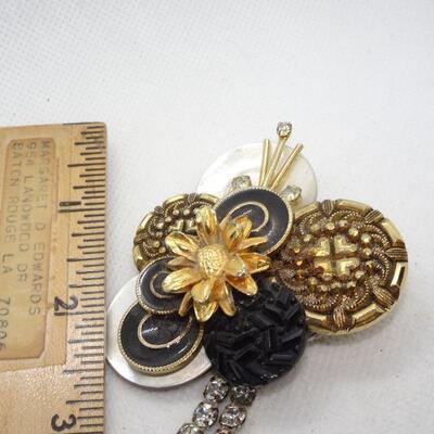 Handmade Cluster Victorian Brooch 