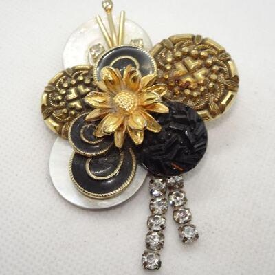 Handmade Cluster Victorian Brooch 