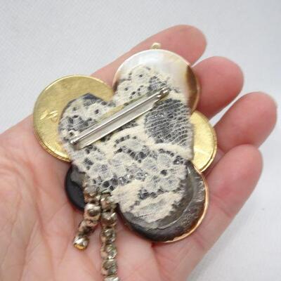 Handmade Cluster Victorian Brooch 