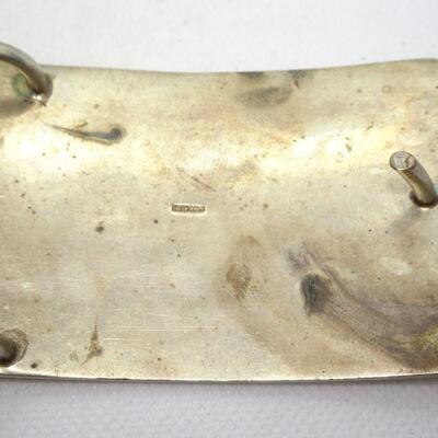 Turquoise & Silver Southwestern Native American Belt Buckle 