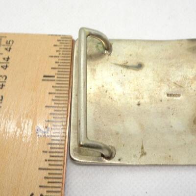 Turquoise & Silver Southwestern Native American Belt Buckle 