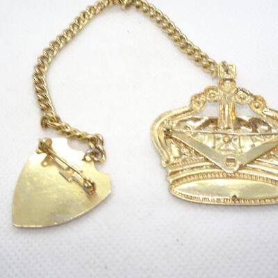 Royalty Crown & Shield Brooch Pins