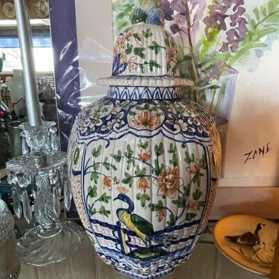 Hand painted ceramic vessel 