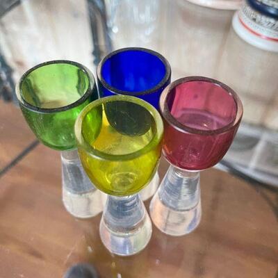 4 Danish shot glasses 