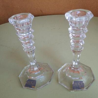 Lot 11 Mikasa Candleholder and Misc. Glass Items
