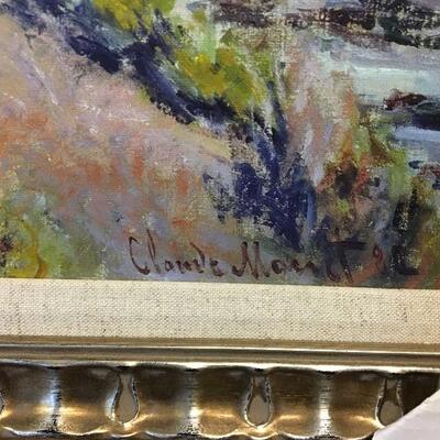 Claude Monet Lithograph on Canvas with Gallery Frame. LOT B1