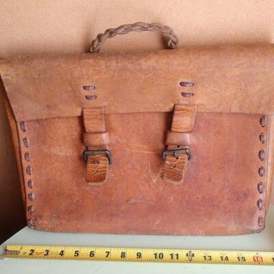 Lot 17 Old School Leather Briefcase