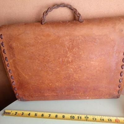Lot 17 Old School Leather Briefcase