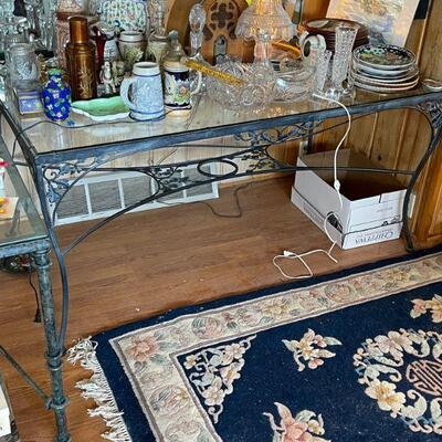 Wrought Iron Table / Glass Top