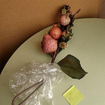 Lot 20 Sparkly Fake Fruit/ Flowers
