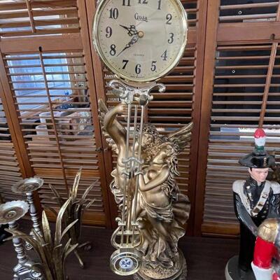 Crosa Figural Table Top Clock