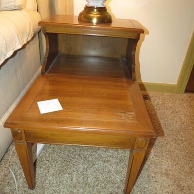 Wood Wooden Step Side Table End Table Lamp Table - Item # 4
