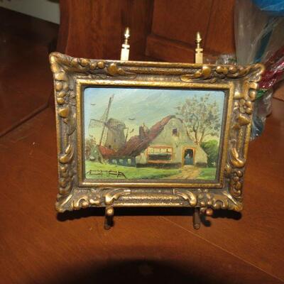 Framed Paiting with Easel 6 1/2 X 5 - Item # 16