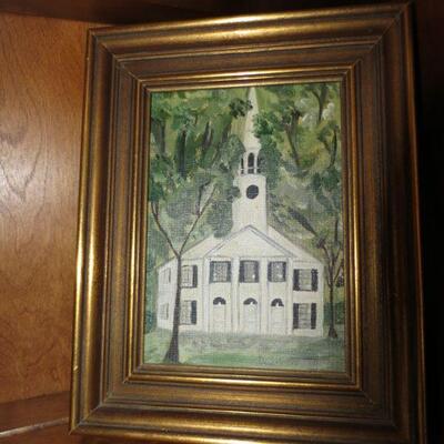 Framed Painting Church 8 x 10 - Item # 26