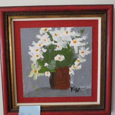Framed Painting Daisies 15 x 15 - Item # 60