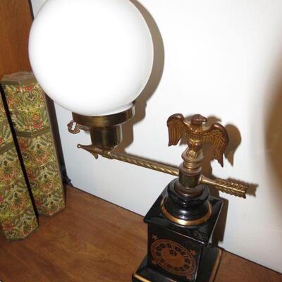 Vintage Lamp with Eagle - 7 Tall and 10 Wide -  Item # 109