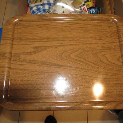 Lot of 8 Pieces of Kitchen items Metal Collander 3 Cookie Sheets 4 Vintage Metal Trays - Item # 150