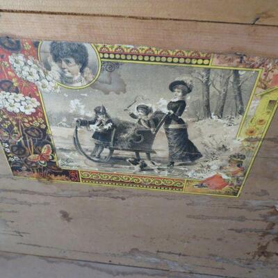 Vintage Trunk Wood Metal 40 x 24 x 25 inches Tall - Item # 154