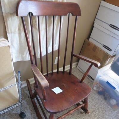 Vintage Solid Wood Rocking Chair - Item # 162