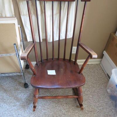 Vintage Solid Wood Rocking Chair - Item # 162