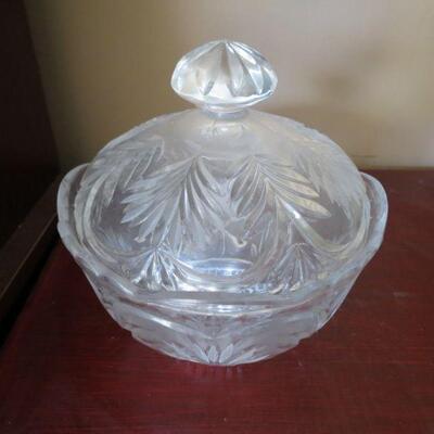 Lead Crystal Covered Dish 8 inches tall and 7 inches wide - Item # 175