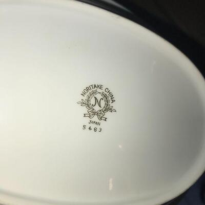 Vintage 5463 by Nortake China Oval Serving Bowl 10 1/2 x 7  - Item #205