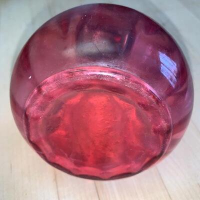 Vintage Cranberry Maple Syrup Pitcher