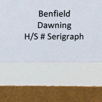 BENFIELD “Dawning” Hand Signed Numbered Serigraph. LOT B15
