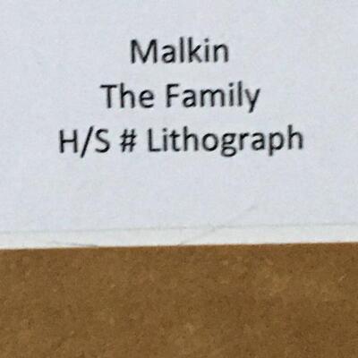 MALKIN “The Family” Hand Signed Numbered Lithograph. LOT B21