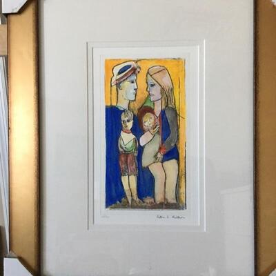 MALKIN “The Family” Hand Signed Numbered Lithograph. LOT B21