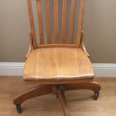 Lot 1 Wood Office Chair