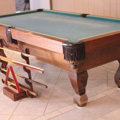Lot 27 Pool Table w/ Accessories