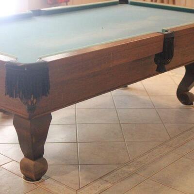 Lot 27 Pool Table w/ Accessories