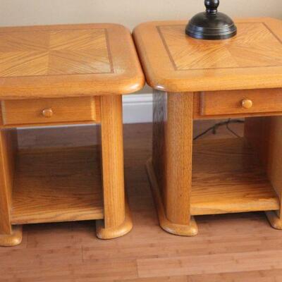 Lot 37 Pair of Side Tables w/ Storage