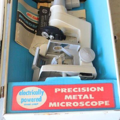 Lot 71 Vintage Precision Metal Microscope in Case