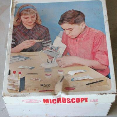 Lot 71 Vintage Precision Metal Microscope in Case