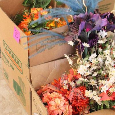 Lot 95 2 Boxes of Faux Floral