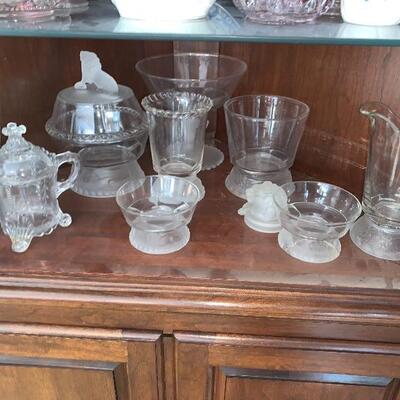 Frosted Lion Glassware EAPG Gillinder and Sons circa 1877