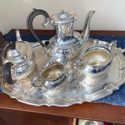 Beautiful Birks Regency Silver Plate Tea Set