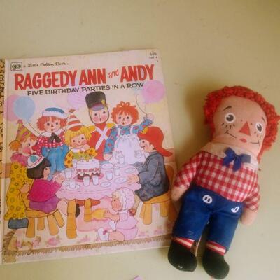 Lot 48 Raggedy Ann and Andy Book and Andy Doll