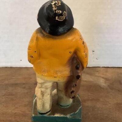 303 Small Cast Iron Sea Man Figurine and Ceramic Lighthouse 