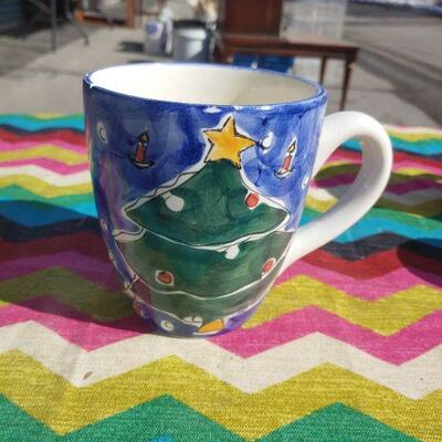 Christmas-themed coffee mug
