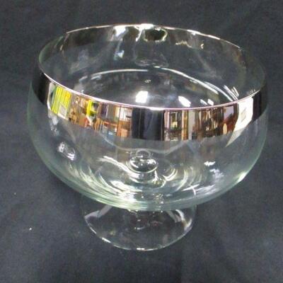 Lot 6 - Crystal Glass With Silver Rim
