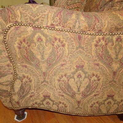 LOT 9  UPHOLSTERED ARMCHAIR 