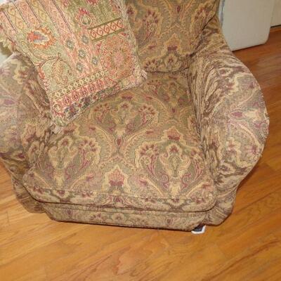 LOT 9  UPHOLSTERED ARMCHAIR 