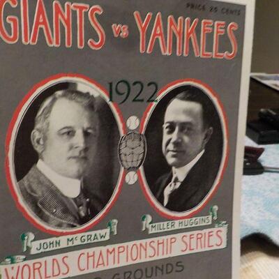 '1923 Yankees vs Giants & 1922 Giants Vs Yankees World Series Programs.