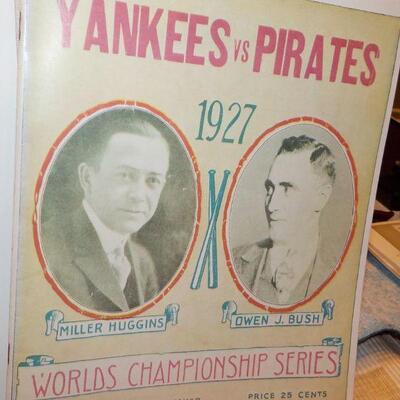 " 1926 Cardinals vs Yankees & 1927 Yankees vs Pirates World Series Programs."