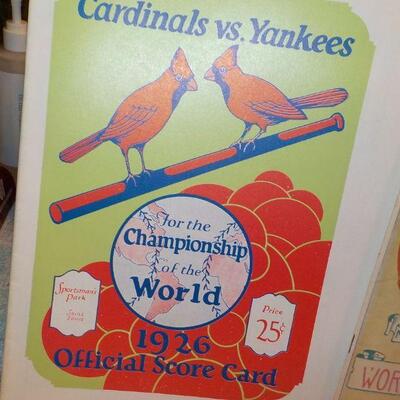 " 1926 Cardinals vs Yankees & 1927 Yankees vs Pirates World Series Programs."