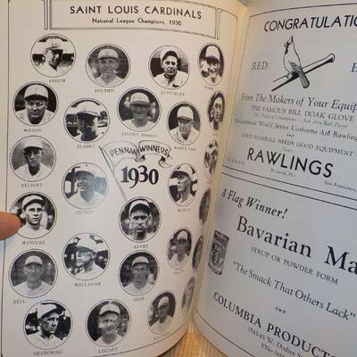 ' 1930 St. Louis vs Philadelphia & 1931 St. Louis vs Oakland A's world series programs.